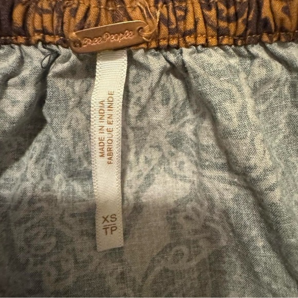 Free People Women Dress Sophie Printed Off the Shoulder Mini Dress Size XS - Picture 6 of 8